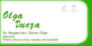 olga ducza business card